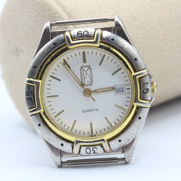 Vintage Paul Sebastian Classic Retro Wrist Quartz Silver & Gold Watch 90's - Picture 2 of 5